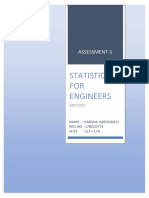 Statistics FOR Engineers: Assessment-1