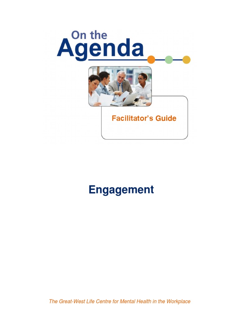 Engagement Facilitator S Guide Pdf Psychosocial Employee Retention