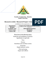 Research Article / Research Project / Literature Review: Faculty of Engineering - Shoubra Benha University