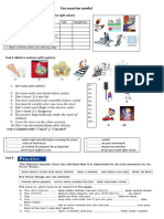 You Must Be Careful: Task 1: Is It Safe or Dangerous? Tick ( ) The Right Column