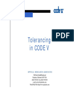 CODE V Tolerancing Guide: Optimize Lens Designs for Manufacturing