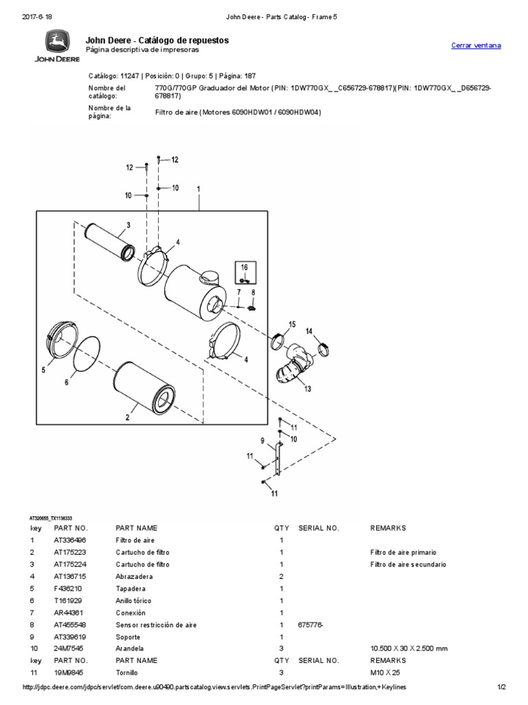 John Deere - Parts Catalog - Frame 5 | PDF | Informática y tecnología ...