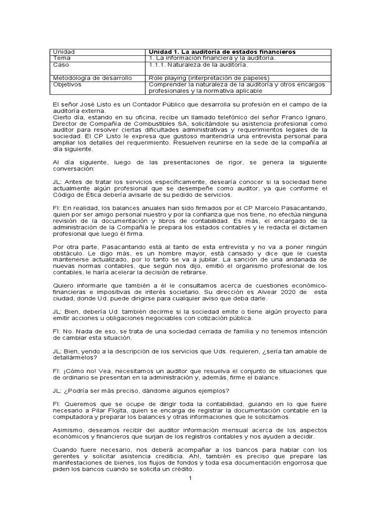Caso | PDF | Auditoría | Contralor