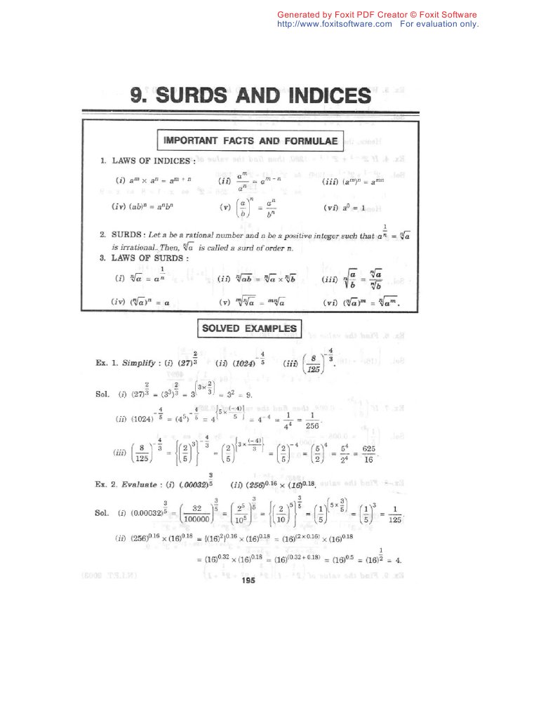 Surds | PDF