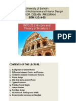 UoB Interior Design History Lecture on Ancient Rome