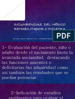 Incumbencias Del Médico Rehabilitador o Fisiatra PDF