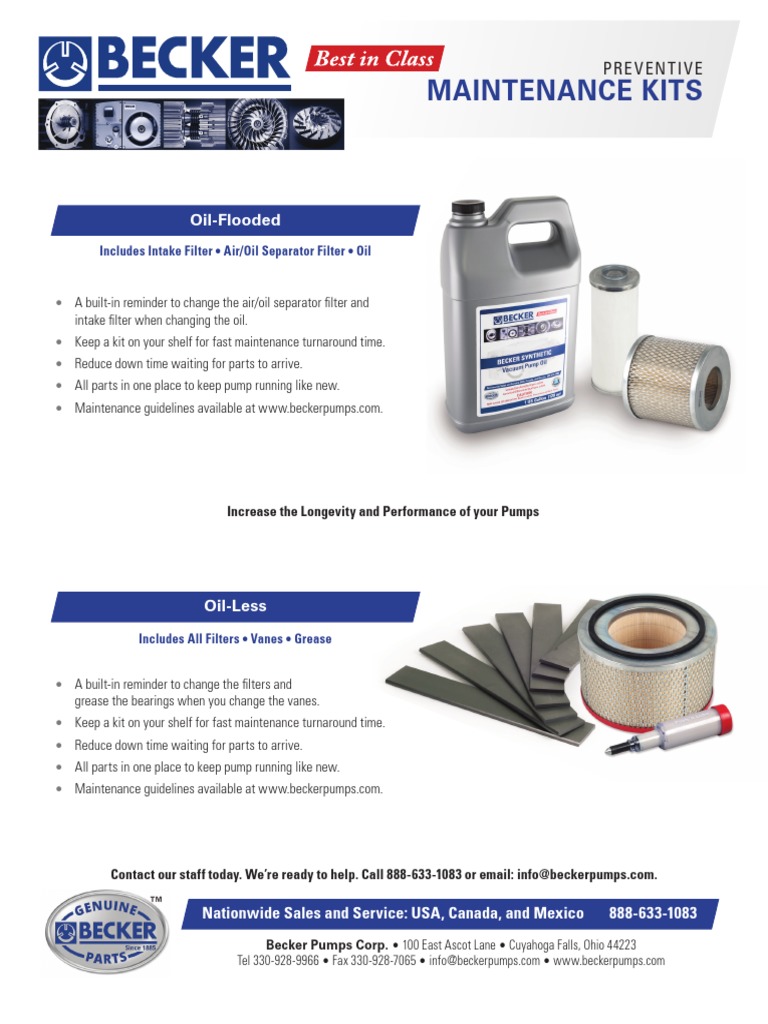 Pump Maintenance Kits for Industry | PDF