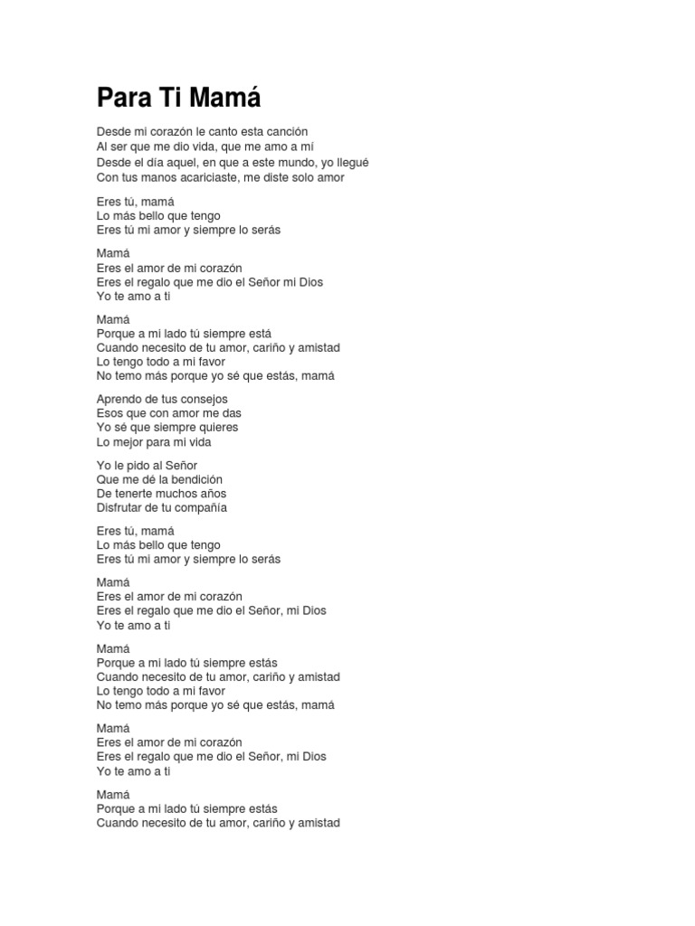 Para Ti Mamá | PDF