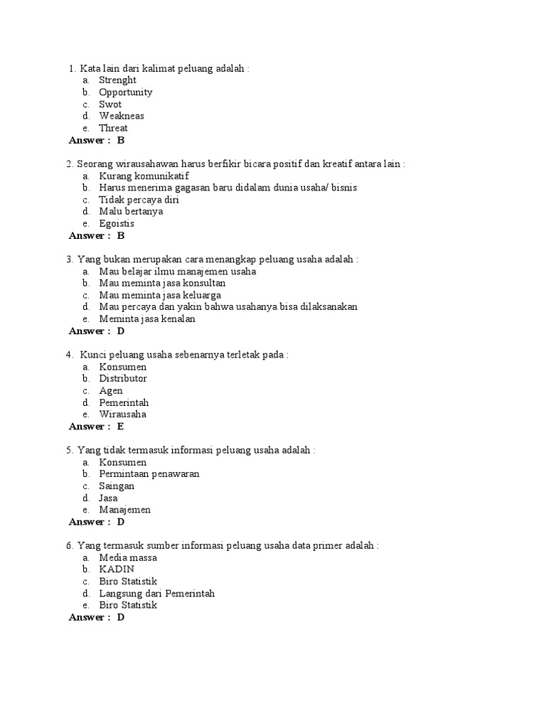 Yang Termasuk Sumber Informasi Peluang Usaha Data Primer Adalah Studi Indonesia