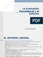 Evaluación Psicológica e Informe Laboral 