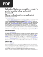 Measures of National Income and Output