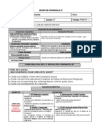 Sesión de Aprendizaje Primer Grado