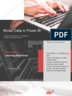 Model Data in Power BI: Angeles University Foundation College of Computer Studies