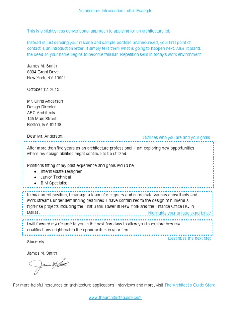 Architecture Job Introduction Letter | PDF