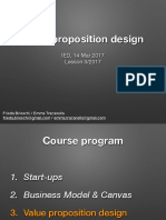 Value Proposition Design: IED, 14 Mar 2017 Lesson 3/2017