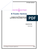 E-Tender System: A System Development Project On