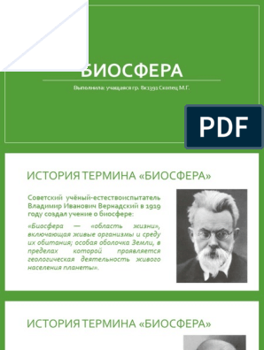 Реферат: Биосфера и ноосфера