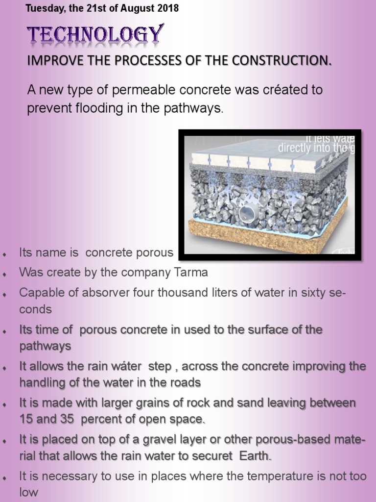 Innovative Permeable Concrete for Flood Prevention | PDF | Science ...