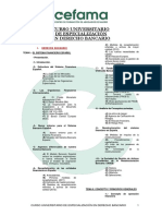 Programa Curso Universitario de Especialización en Derecho Bancario