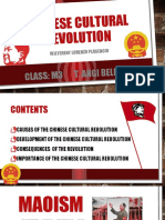 Chinese Cultural Revolution: Class: M3 T. Angi Bell Aria S