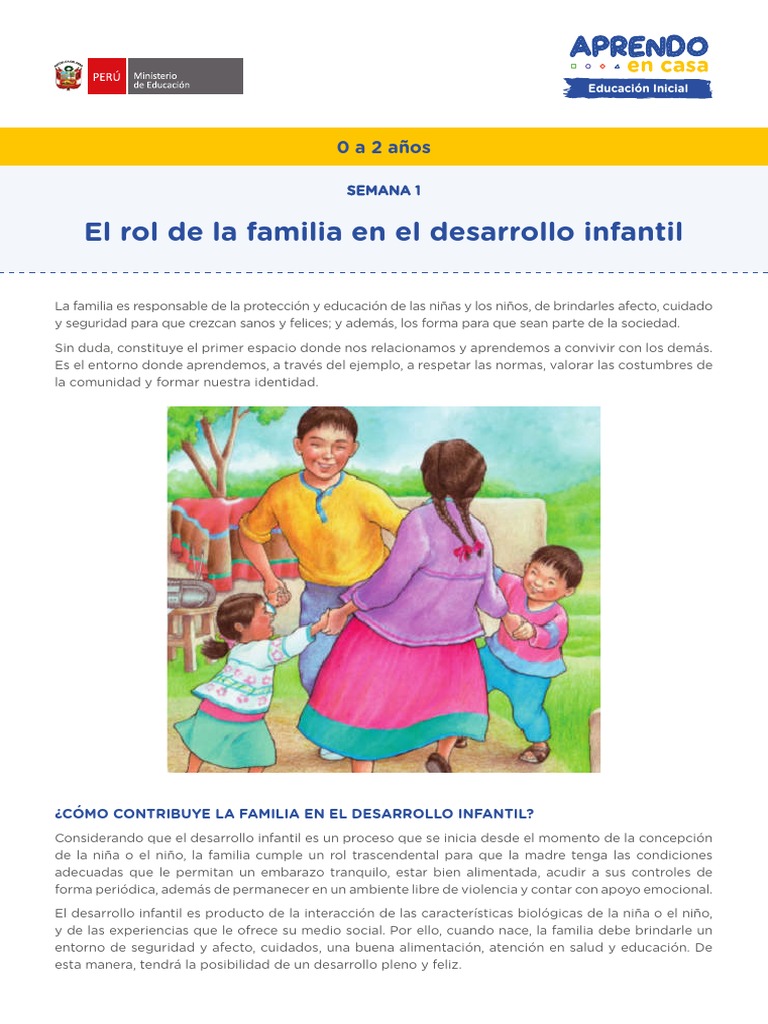s5 Inicial El Rol de La Familia en El Desarrollo Infantil | PDF ...