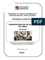 Programa Curricular Administracion de Obra