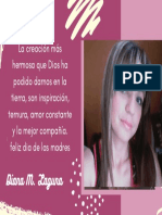 Tarjeta en Rosa Con Foto Por El Día de La Madre PDF