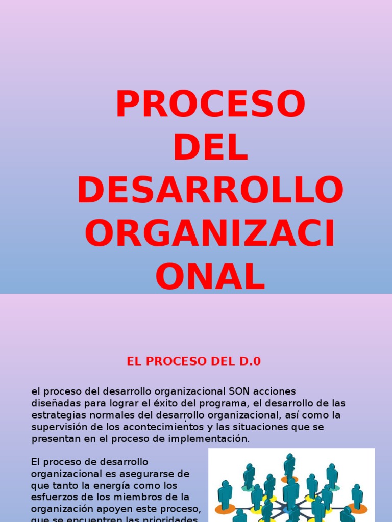 Proceso Del Desarrollo Organizacional | PDF | Desarrollo organizacional
