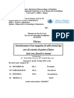 Enrichissement D'une Margarine de Table Cevital Spa Avec Des Extraits de Graines D'épices (Anis Vert, Fenouil Et Sésame) PDF