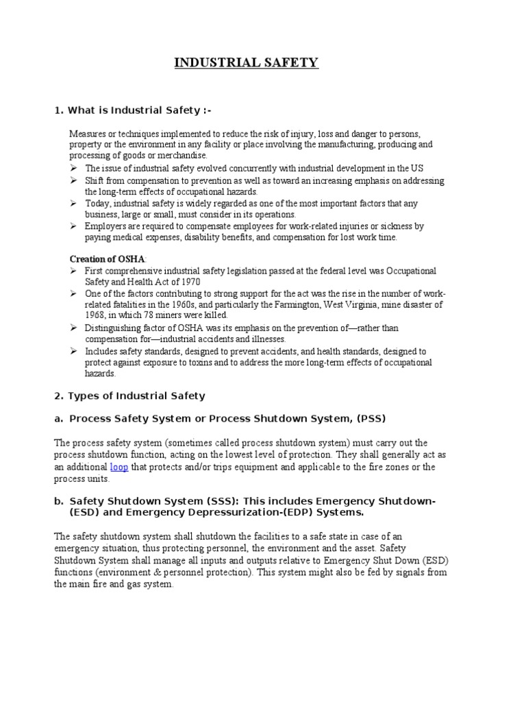 Industrial Safety PDF Occupational Safety And Health Safety