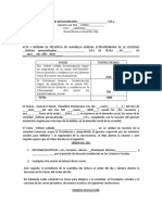 Acta y Nomina de Presencia de Asamblea Ordinaria para S.R.L.