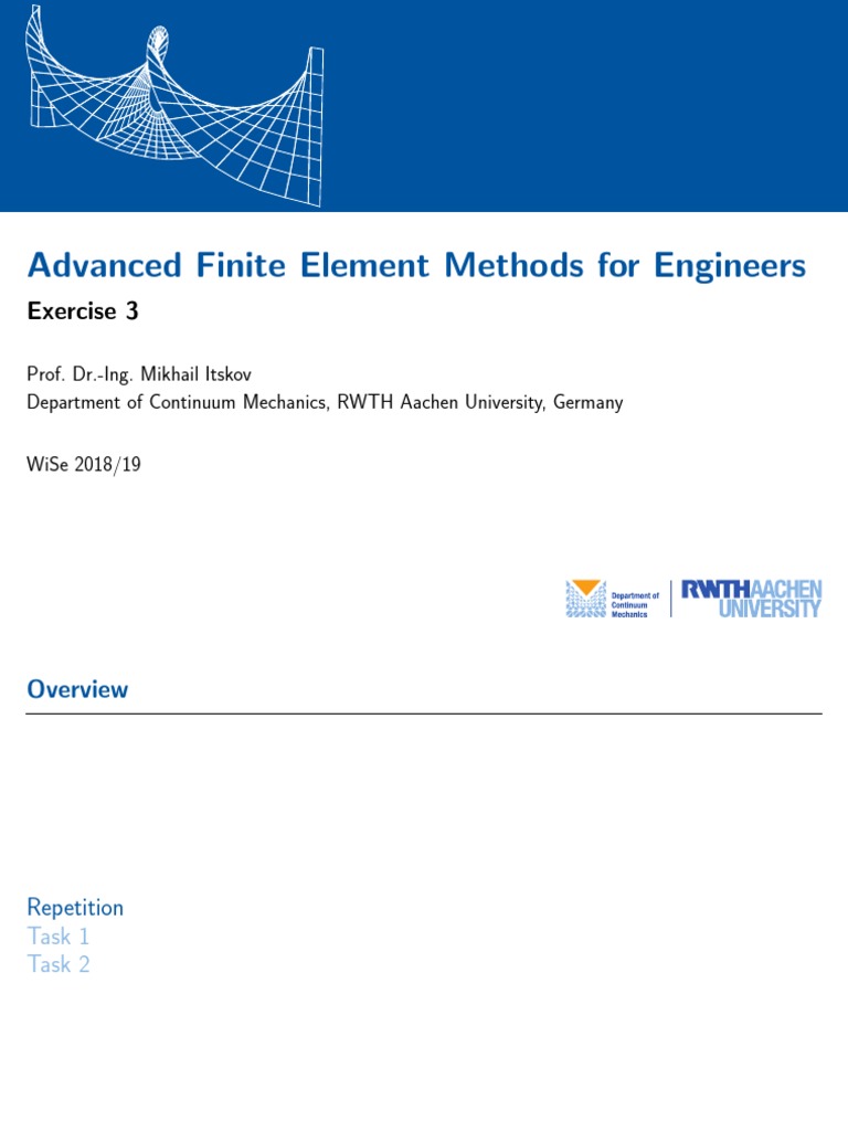Finite Element Methods Overview | PDF | Matrix (Mathematics) | Finite ...