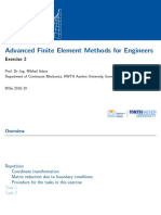 Advanced Finite Element Methods For Engineers: Exercise 2