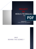 Media & Technology: Behind - The-Scenes
