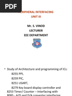 Peripheral Interfacing Unit Iii: Mr. S. Vinod Lecturer Eee Department