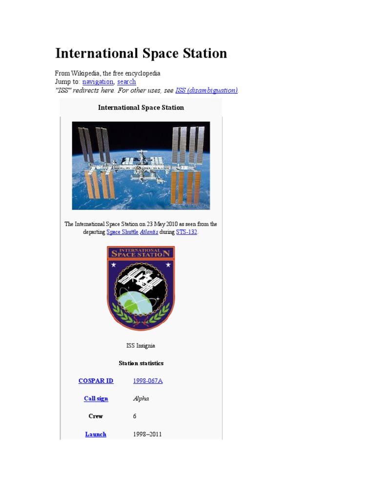 International Space Station Overview | PDF | International Space ...