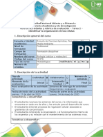 Guía de Actividades y Rúbrica de Evaluación - Tarea 2 - Identificar La Organización de Las Células