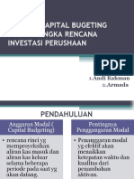 Analisis Capital Bugeting Dalam Rangka Rencana Investasi Perushaan