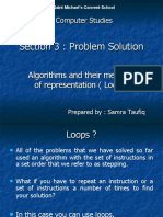 Algorithms and Their Methods of Representation (Loops)