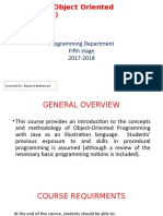 Java OOP (Object Oriented Programming) : Programming Department Fifth Stage 2017-2018