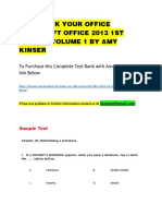 Test Bank Your Office Microsoft Office 2013 1st Edition Volume 1 by Amy Kinser