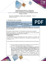 Guia de Actividades y Rúbrica de Evaluación Tarea 2 - Análisis de Casos