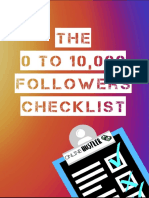 0 To 10K Followers Checklist