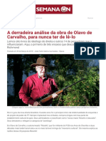 A derradeira análise da obra de Olavo de Carvalho, para nunca ter de lê-lo _ Semana On