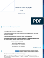 Gerenciamento Do Escopo Revisão Dos Módulos - 4a Sem