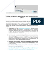 Comunicado Prácticas Virtual Psicología 2020 1