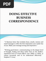 Doing Effective Business Correspondence