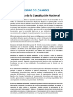 UNIVERSIDAD DE LOS ANDES En defensa de la Constitución Nacional