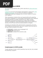 Quick Primer On LLVM IR: (For Those Already Familiar With LLVM IR, Feel Free To)