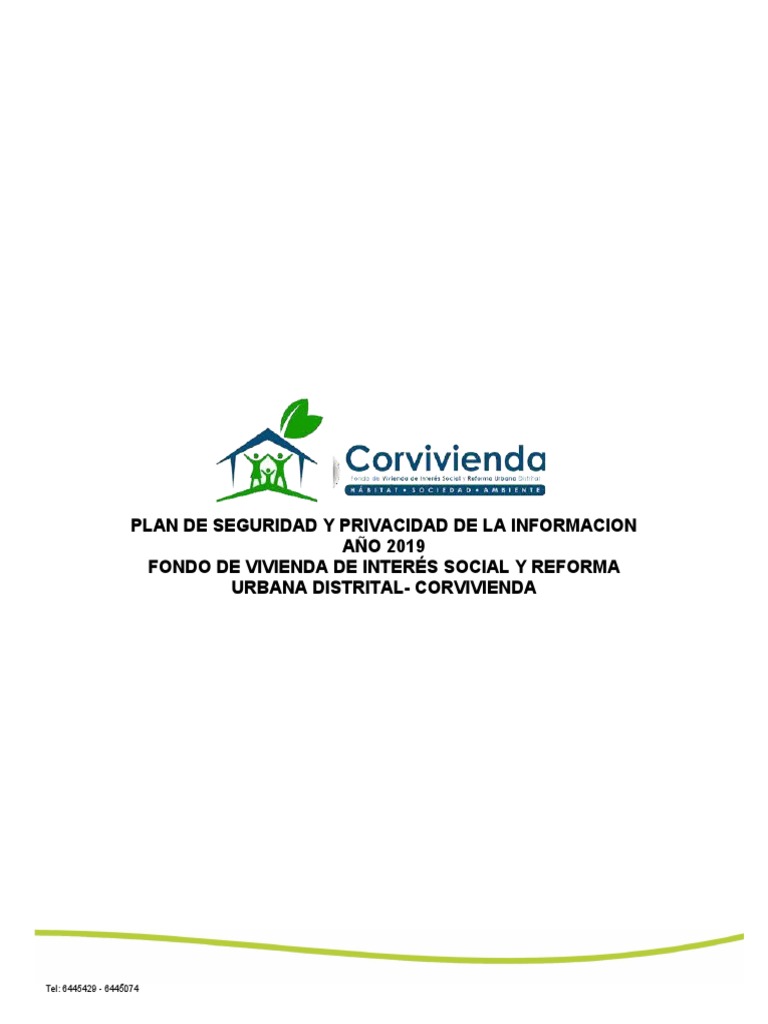 Plan de Seguridad de Información 2019 | PDF | Seguridad de información ...